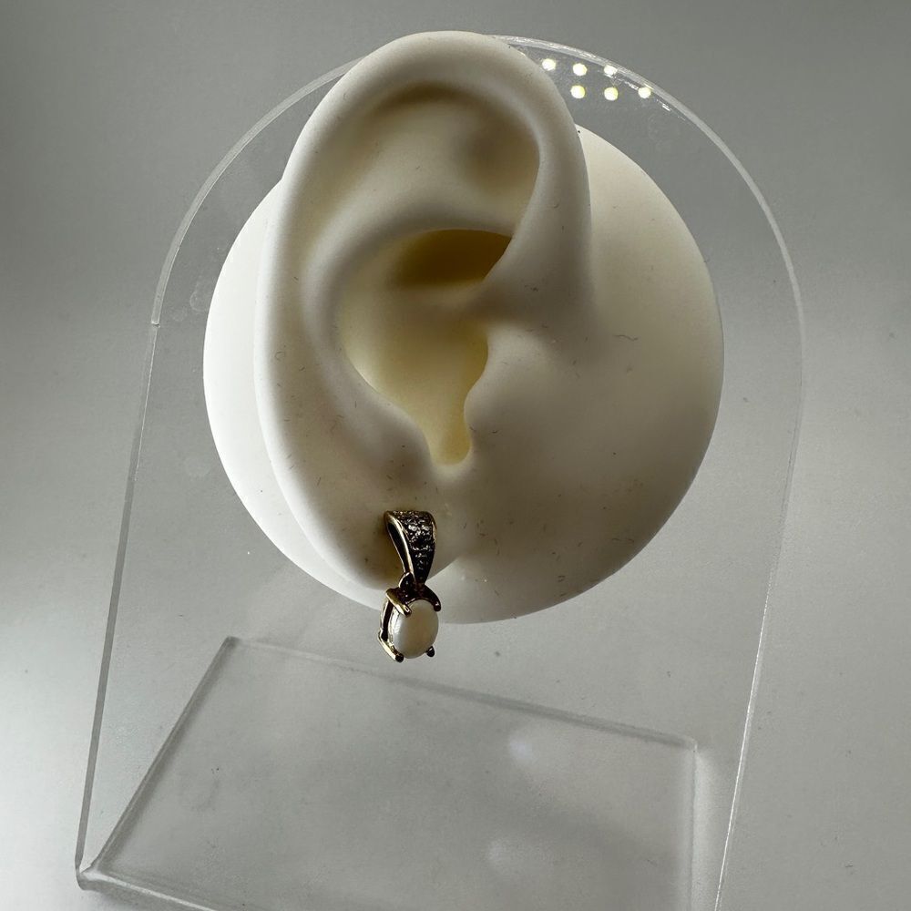 Vintage 5x7mm Opal Cabochon, goldā overā925 stud earrings! - Picture 10 of 11